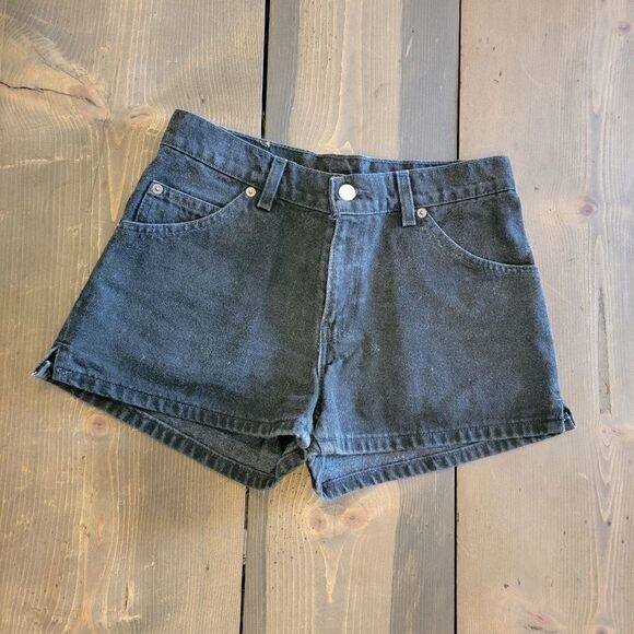 Levi’s 912 vintage white tab black shorts USA sz 5 - Picture 2 of 4